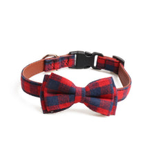 Load image into Gallery viewer, Plaid Bowknot Small Pet Necklace