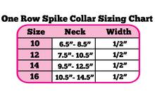 Load image into Gallery viewer, CRYSTAL & BRIGHT PINK SPIKES DOG COLLARS