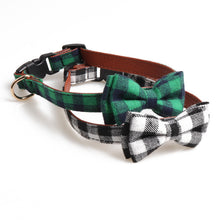 Load image into Gallery viewer, Plaid Bowknot Small Pet Necklace