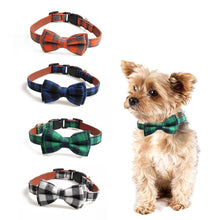 Load image into Gallery viewer, Plaid Bowknot Small Pet Necklace