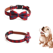 Load image into Gallery viewer, Plaid Bowknot Small Pet Necklace