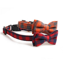 Load image into Gallery viewer, Plaid Bowknot Small Pet Necklace
